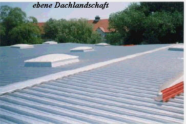 ebene Dachlandschaft